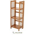 Casual Home 14 in. 3-Shelf Folding Bookcase, Honey Oak CA627323